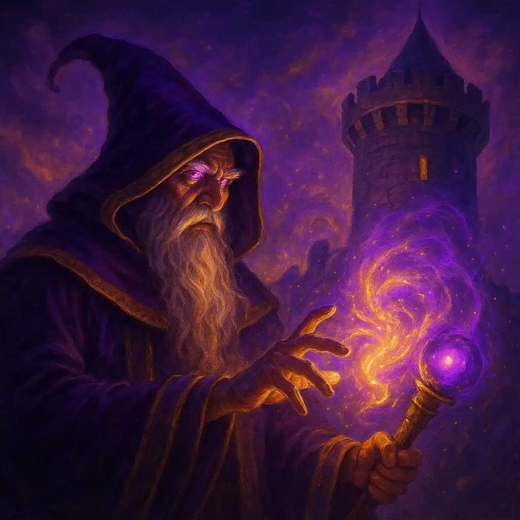 Rise of Merlin slot game artwork